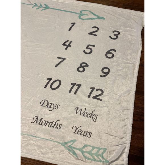 Elephant Baby Milestone Blanket - Picture 2 of 6